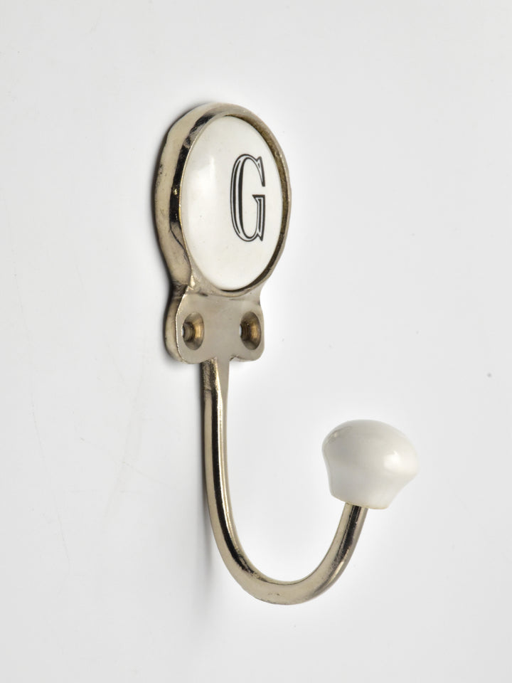 EXQUISITE CERAMIC ALPHABET LETTER WALL COAT AND KEY HOOK FOR HOME