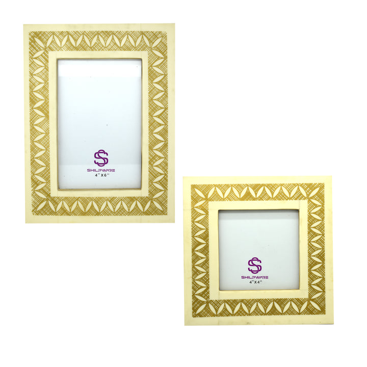 LUXURIOUS GOLD WAVE PRINT RESIN STYLISH PHOTO FRAMES