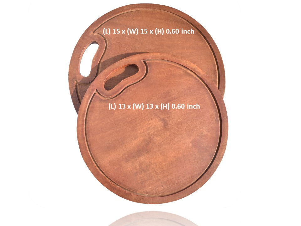 PREMIUM MANGO WOOD ROUND CHOPPING BOARD