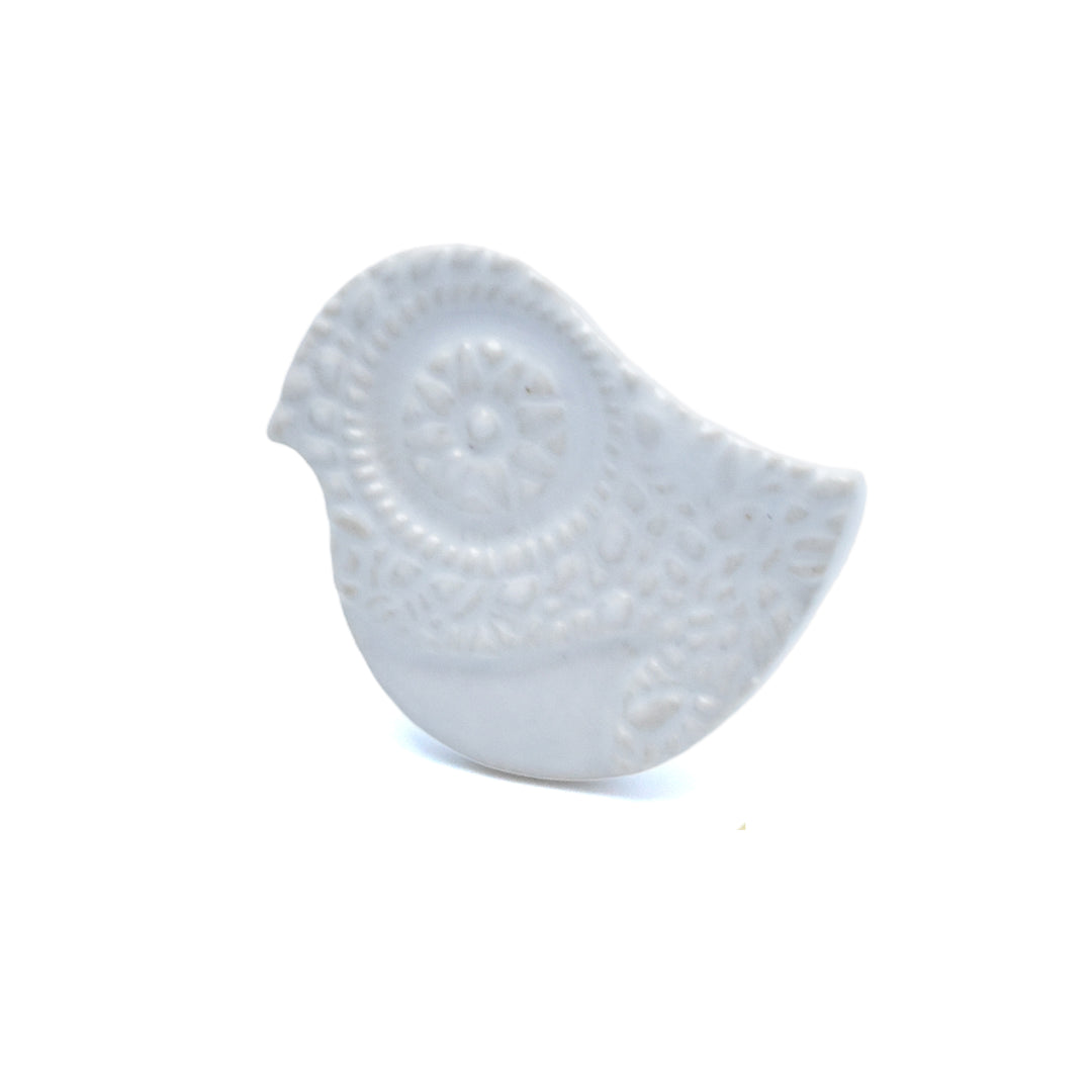 Ceramic Bird Cabinet Knob | Decorative Handmade Drawer Pull | SHILPWARE
