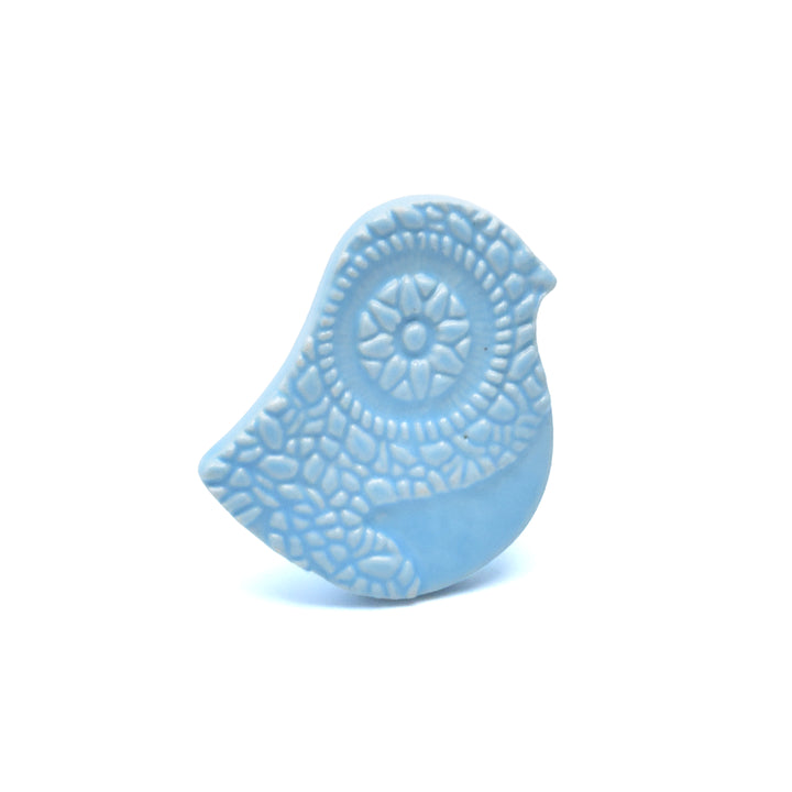 Ceramic Bird Cabinet Knob | Decorative Handmade Drawer Pull | SHILPWARE