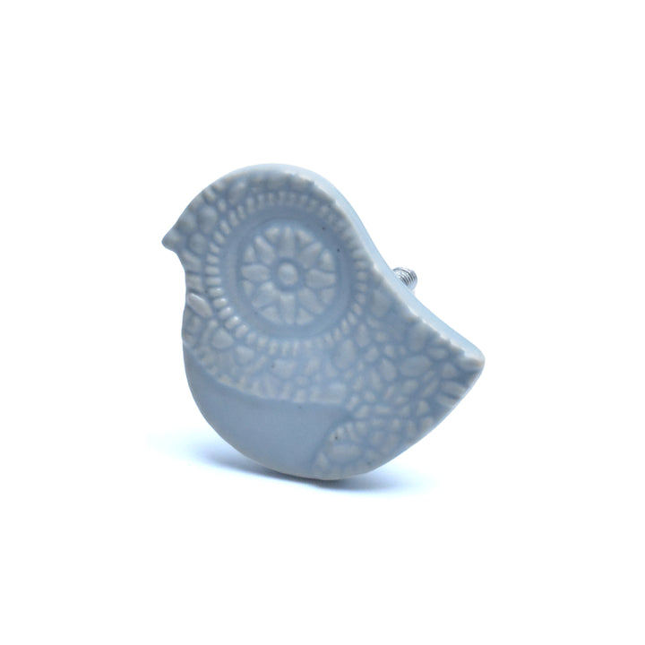 Ceramic Bird Cabinet Knob | Decorative Handmade Drawer Pull | SHILPWARE