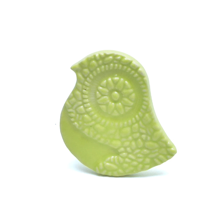Ceramic Bird Cabinet Knob | Decorative Handmade Drawer Pull | SHILPWARE