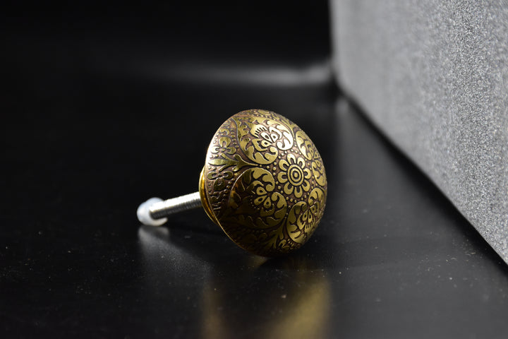 Mughal Brass Round Cabinet Knobs 8