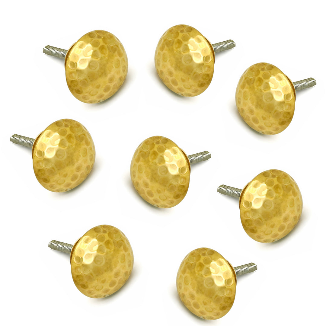 Hammered Brass Matte Finish Cabinet Knobs 4