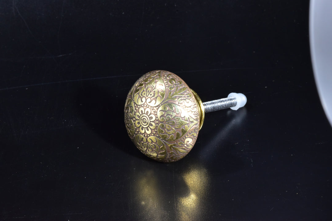 Mughal Brass Round Cabinet Knobs 7