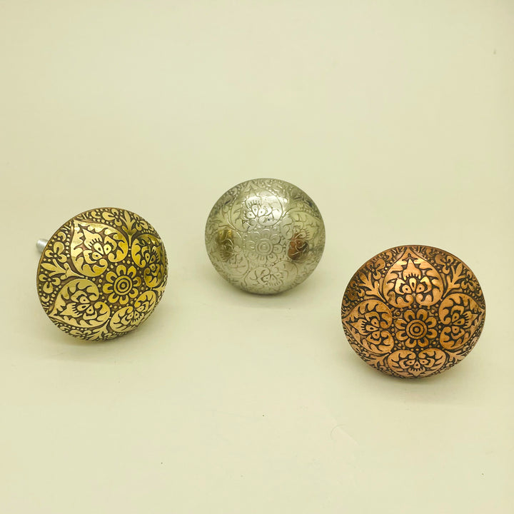 Mughal Brass Round Cabinet Knobs 4