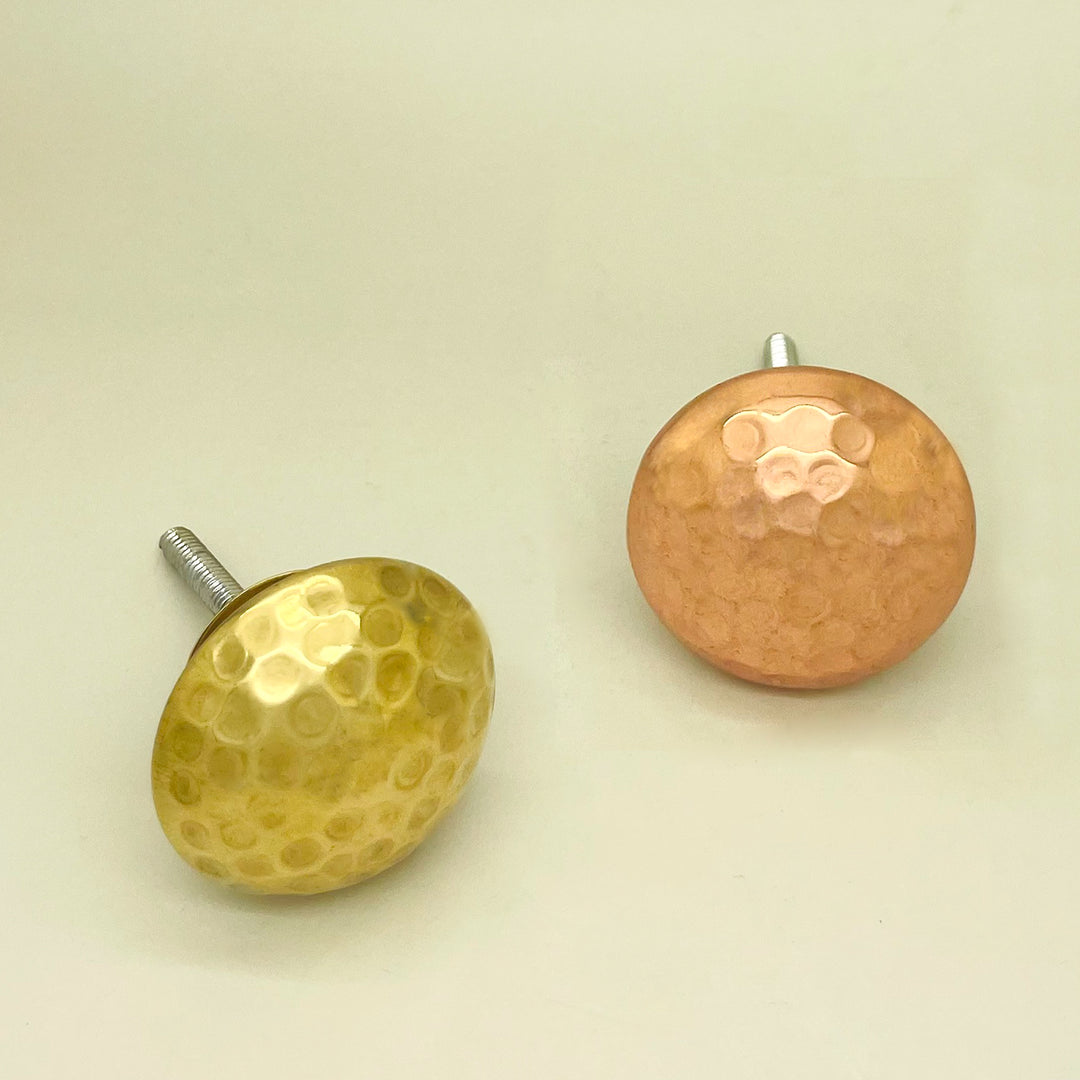 Hammered Brass Matte Finish Cabinet Knobs 3
