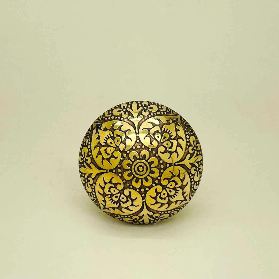 Mughal Brass Round Cabinet Knobs 2
