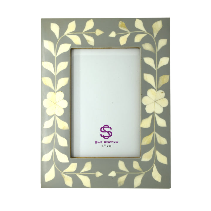 CLASSIC WHITE BONE FLOWER WITH RESIN STYLISH PHOTO FRAMES