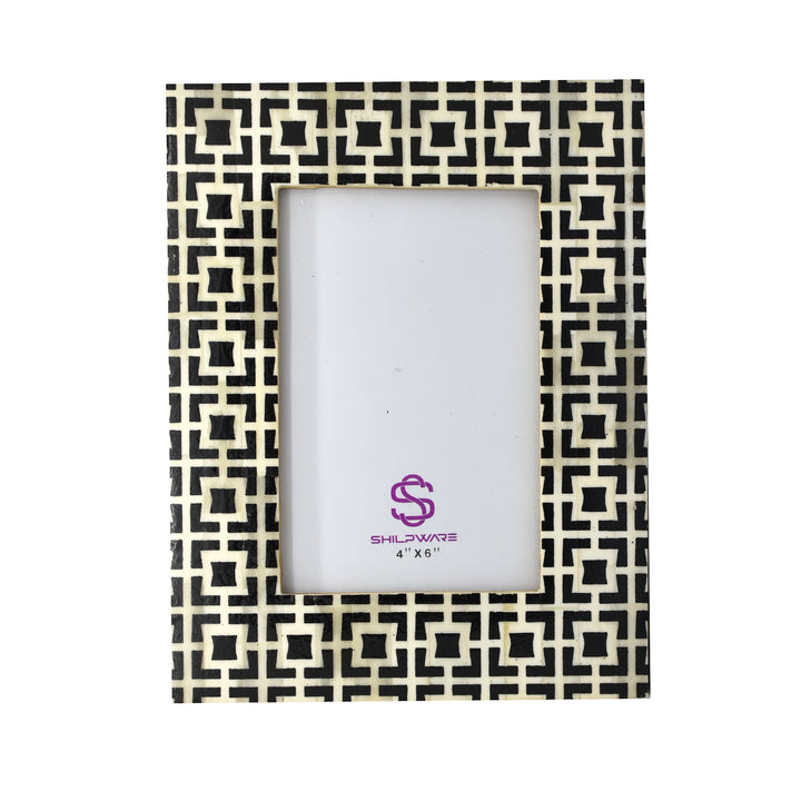 PREMIUM BLACK CUBIC PRINT RESIN STYLISH PHOTO FRAMES