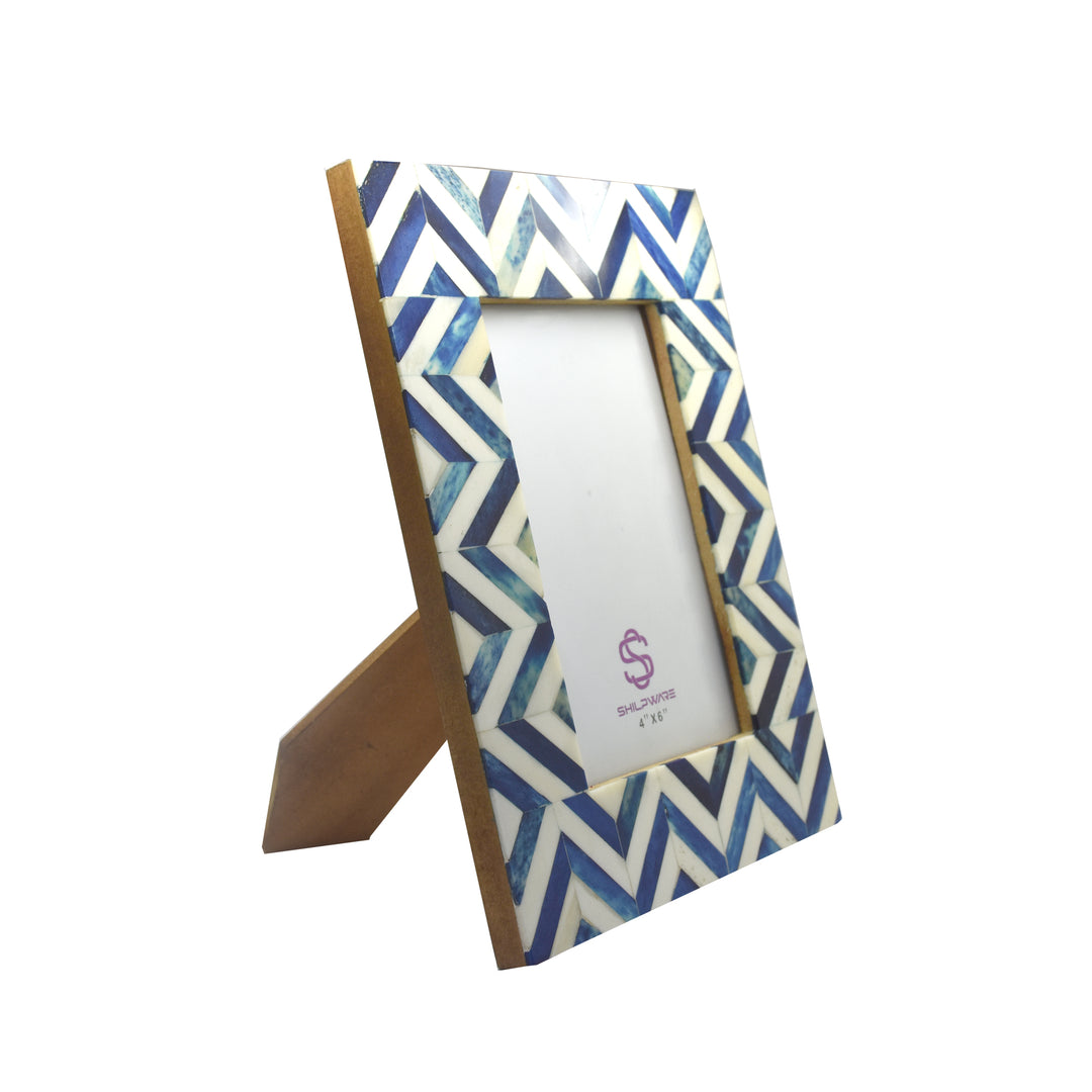 BLUE WAVE CHEVRON PATTERN STYLISH PHOTO FRAMES