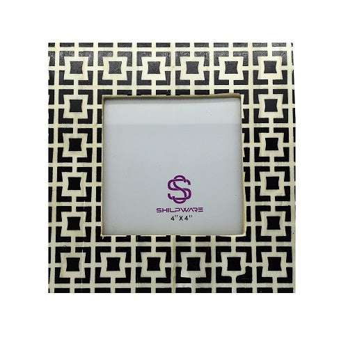 PREMIUM BLACK CUBIC PRINT RESIN STYLISH PHOTO FRAMES