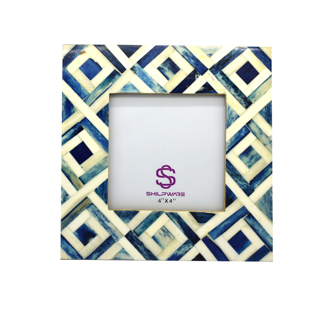 BLUE ARGYLE PATTERN STYLISH PHOTO FRAMES