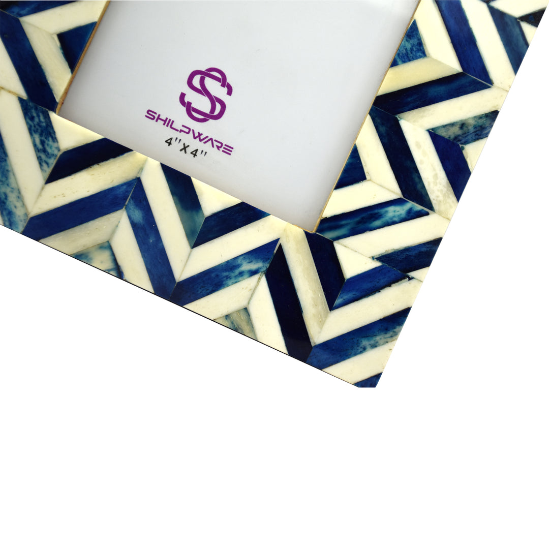 BLUE WAVE CHEVRON PATTERN STYLISH PHOTO FRAMES