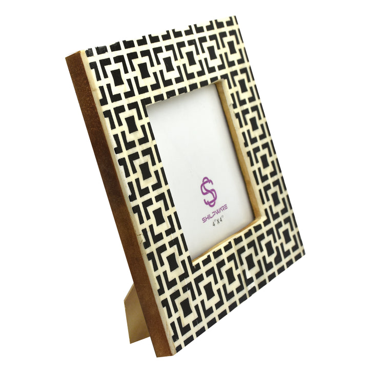 PREMIUM BLACK CUBIC PRINT RESIN STYLISH PHOTO FRAMES