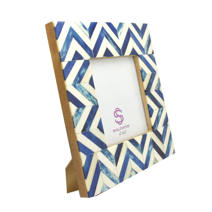 BLUE WAVE CHEVRON PATTERN STYLISH PHOTO FRAMES