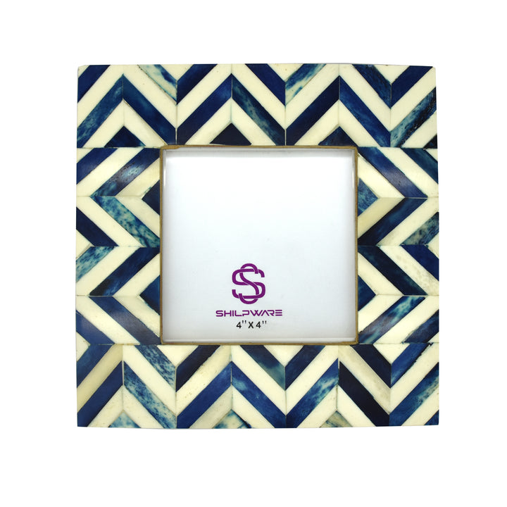 BLUE WAVE CHEVRON PATTERN STYLISH PHOTO FRAMES