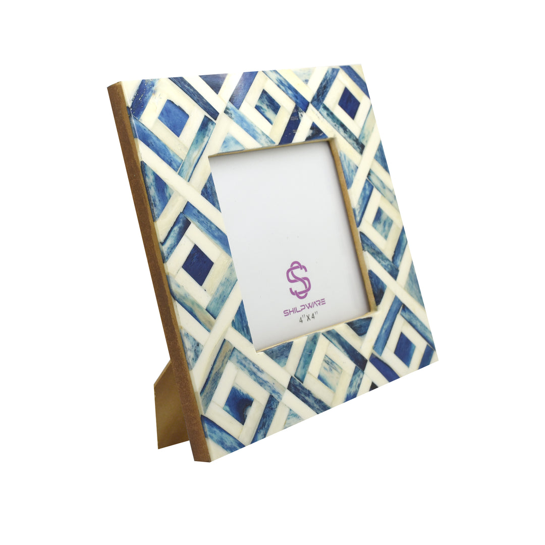 BLUE ARGYLE PATTERN STYLISH PHOTO FRAMES